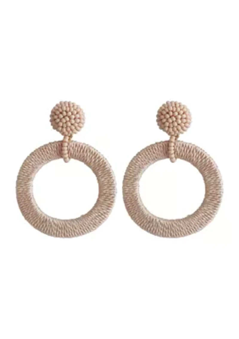 Acrylic Open Circle Drop Earrings 