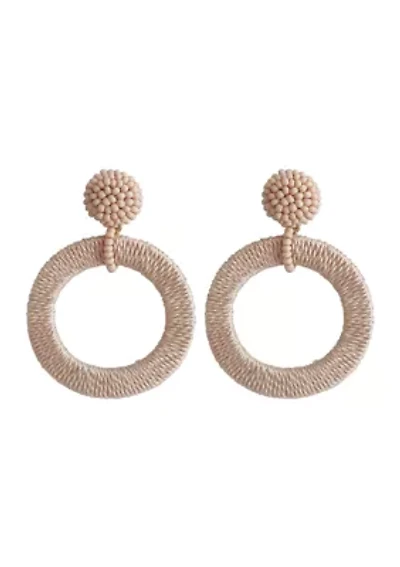 Acrylic Open Circle Drop Earrings 