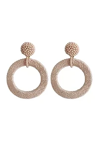 Acrylic Open Circle Drop Earrings 