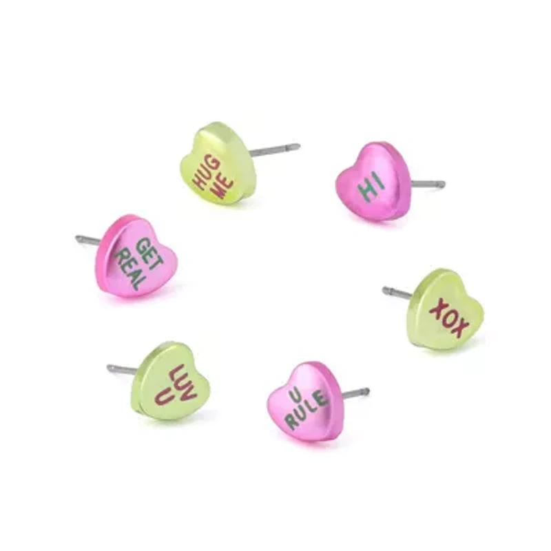 Sweetheart 6-Piece Stud Earring Set