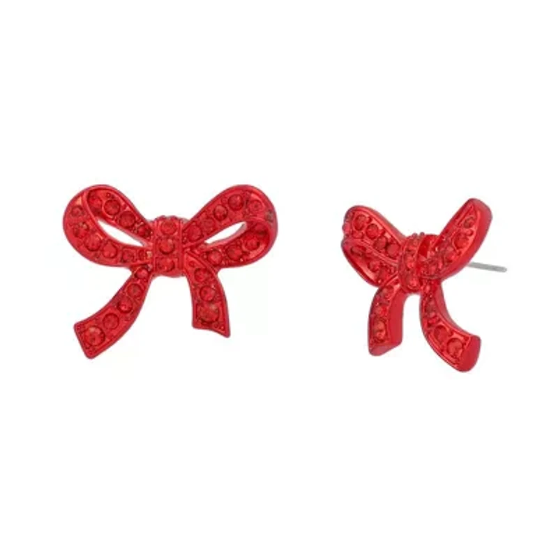 Love Spell Pavé Bow Stud Earrings