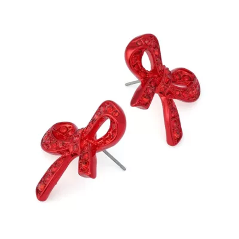 Love Spell Pavé Bow Stud Earrings