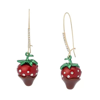 Love Spell Chocolate Strawberry Dangle Earrings