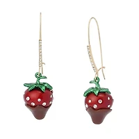 Love Spell Chocolate Strawberry Dangle Earrings