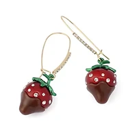 Love Spell Chocolate Strawberry Dangle Earrings
