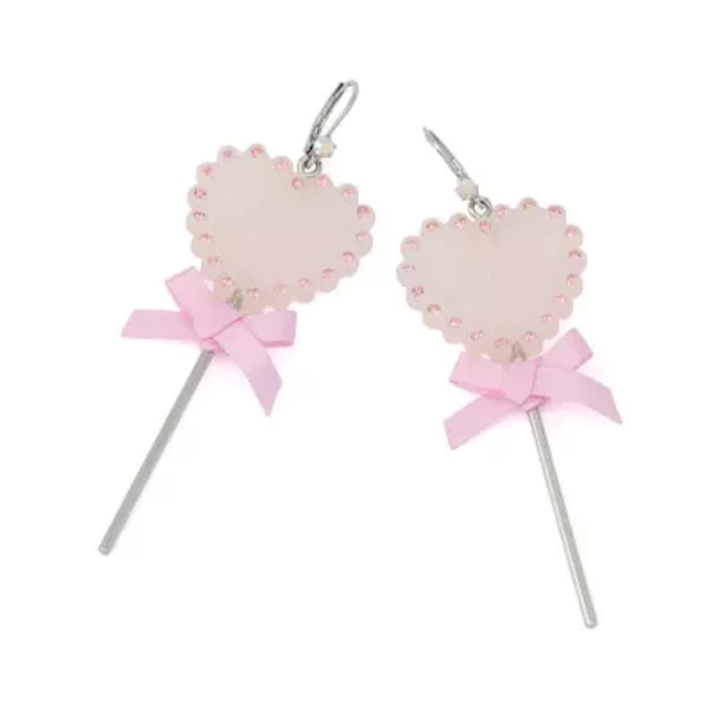 Love Spell Heart Lollipop Drop Earrings
