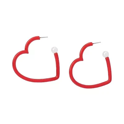 Love Spell Heart Hoop Earrings