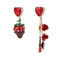 Love Spell Chocolate Strawberry Mismatch Earrings