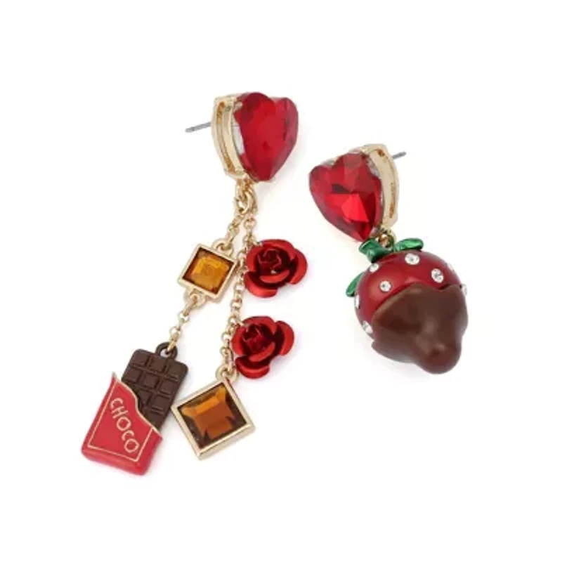 Love Spell Chocolate Strawberry Mismatch Earrings