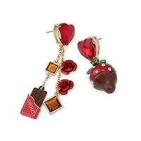 Love Spell Chocolate Strawberry Mismatch Earrings