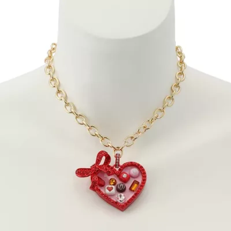 Love Spell Heart Chocolate Box Pendant Necklace