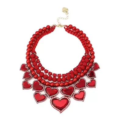 Love Spell Heart Layered Bib Necklace