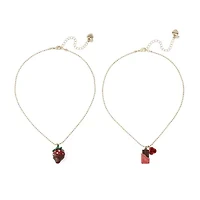 Love Spell Chocolate Strawberry Necklace Set