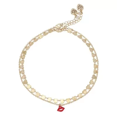 Love Spell Heart & Lips Choker Necklace Set