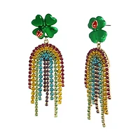 Paddy's Princess Shamrock Rainbow Chandelier Earrings