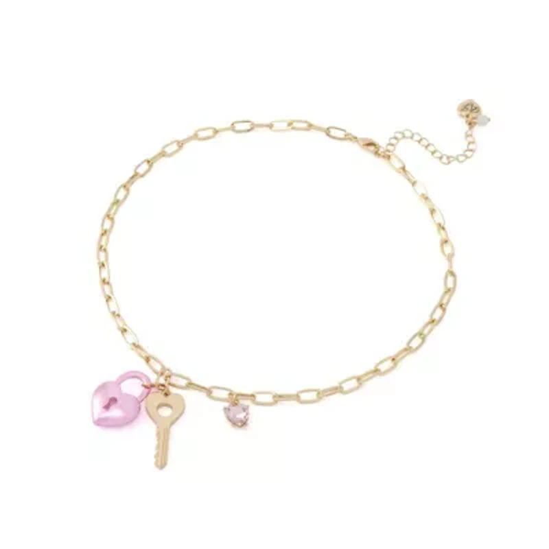 Sweetheart Lock & Key Pendant Necklace