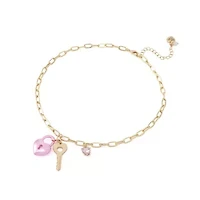 Sweetheart Lock & Key Pendant Necklace