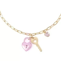 Sweetheart Lock & Key Pendant Necklace