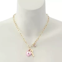 Sweetheart Lock & Key Pendant Necklace