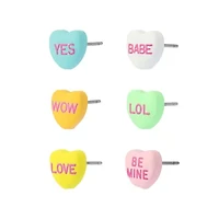 Sweetheart 6-Single Stud Earring Set