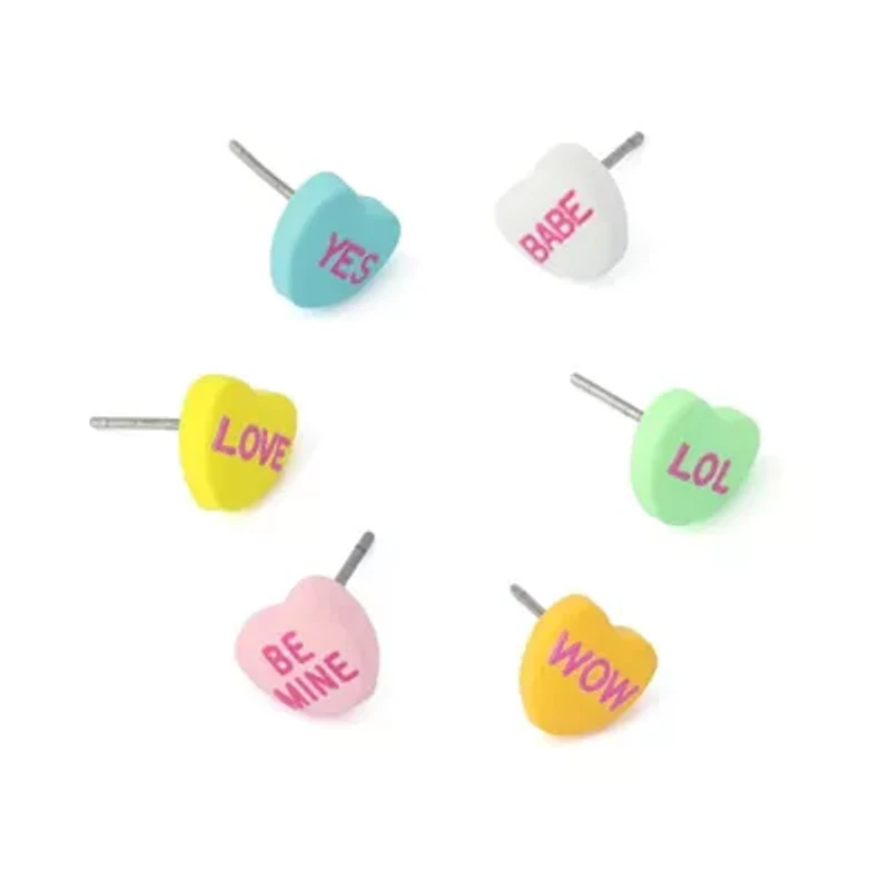 Sweetheart 6-Single Stud Earring Set