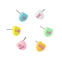 Sweetheart 6-Single Stud Earring Set