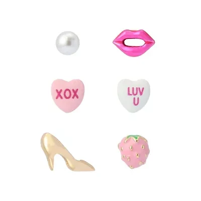 Sweetheart Lips 6-Single Stud Earring Set