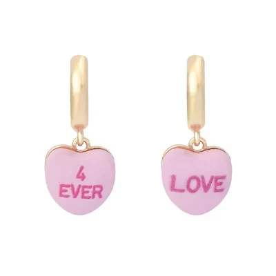Sweetheart Charm Huggie Earrings