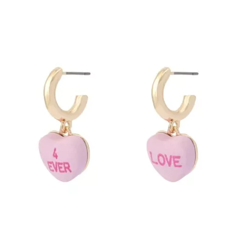 Sweetheart Charm Huggie Earrings