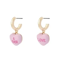 Sweetheart Charm Huggie Earrings