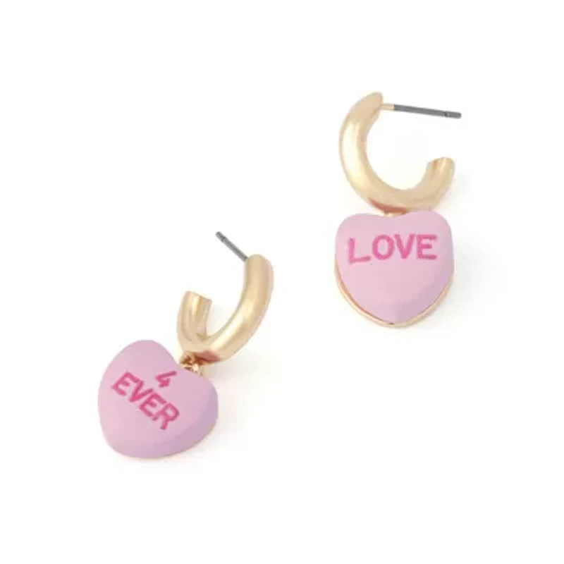 Sweetheart Charm Huggie Earrings