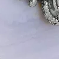 Silver Tone Oval Semi-Precious Filigree Drop Earrings