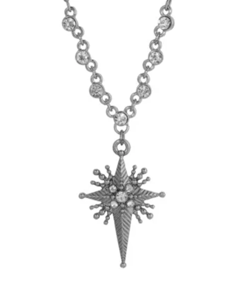 Crystal Star of Bethlehem Necklace 16" Adj.