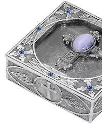 Pewter Semi Precious Cross Rosary Box