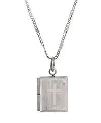Small Cross Locket Necklace 15"