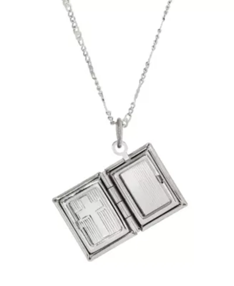 Small Cross Locket Necklace 15"