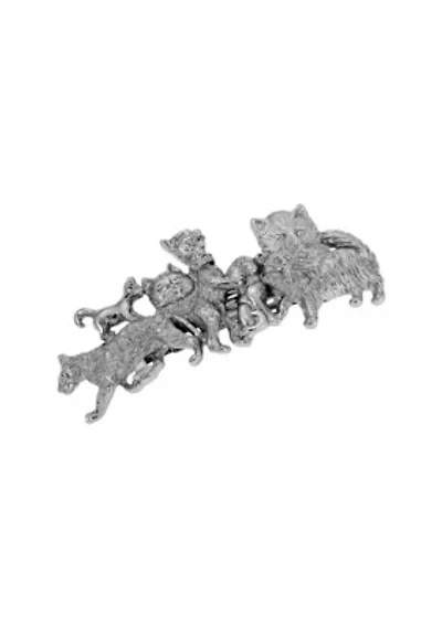 Pewter Cat Hair Barrette
