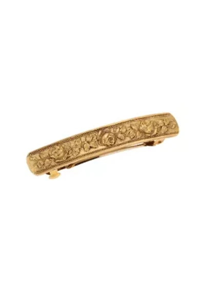 14K Gold Dipped Roses Hair Barrette