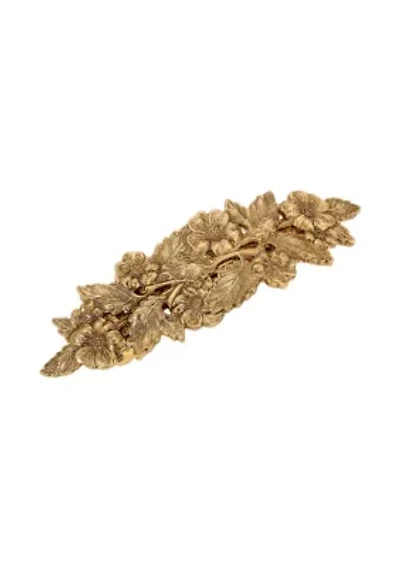 Flower and Leaf Hair Barrette