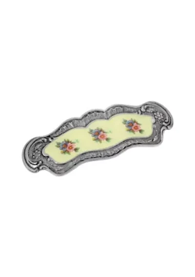 Yellow Flowers Hand Enamel Hair Barrette