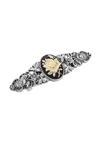 Black & White Cameo Hair Barrette