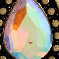 AB Crystal Blue Stone Teardrop Earrings