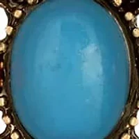 Turquoise and Coral Oval Drop Earrings