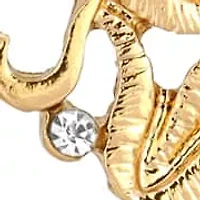 Gold-Tone Crystal Large Drop Earrings