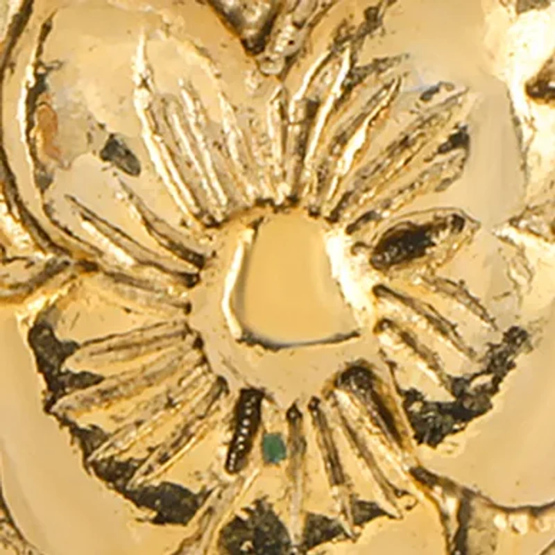 14K Gold Dipped Textured Heart Drop Earrings