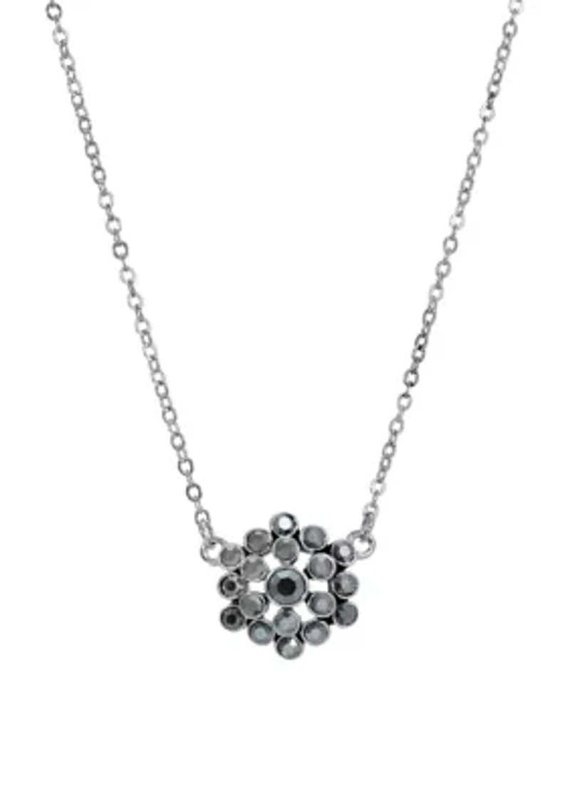 Hematite Cluster Pendant 16" Adj.