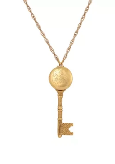 Key Locket Necklace 28"