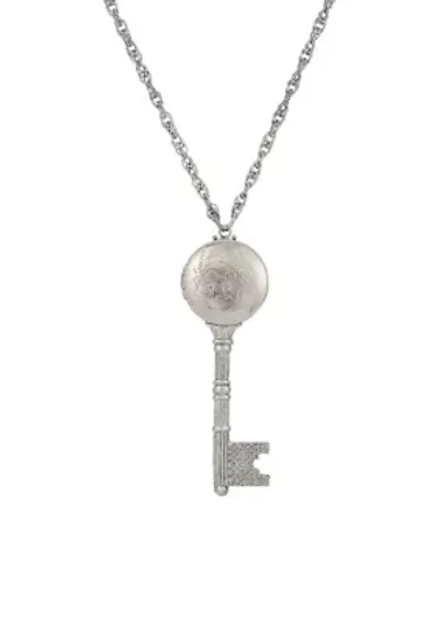 Key Locket Necklace 28"