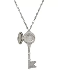 Key Locket Necklace 28"
