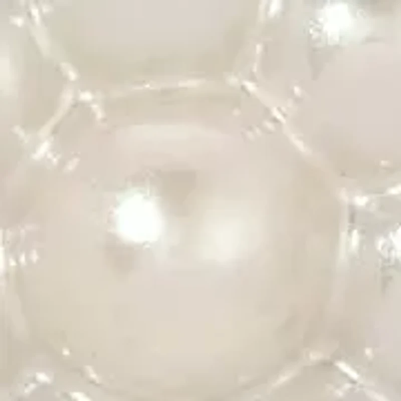 Silver Tone Blue Crystal Faux Pearl Pendant Necklace 18"